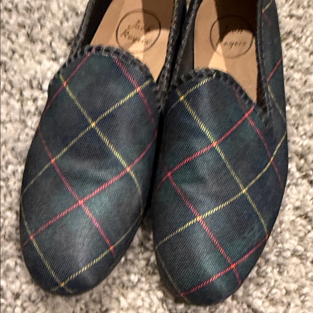 Carlton Jack Rogers Men's Plaid Loafers - Blue, Red, Yellow - Picture 3 of 6